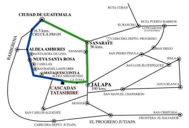 rutas parque ecologico cascadas de tatasirire jalapa